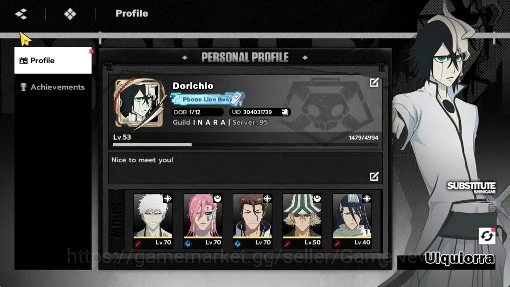 BLEACH: Soul Resonance Accounts NuverseSEA|LV 53|6 SSR [(Aizen,Szayelaporro,Urahar image 1