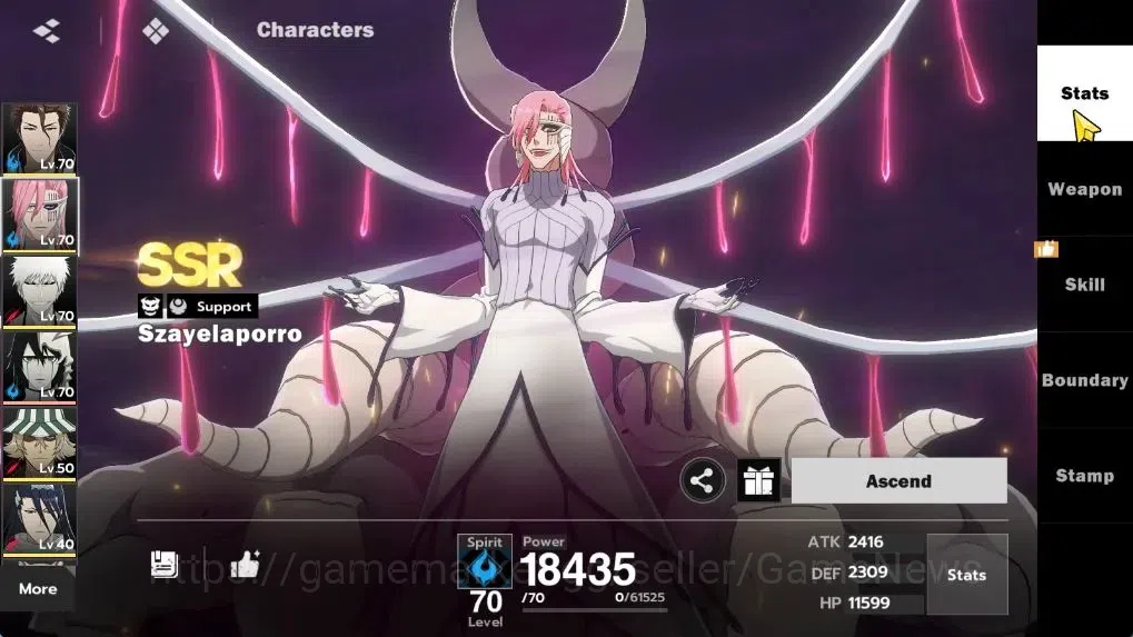 BLEACH: Soul Resonance Accounts NuverseSEA|LV 53|6 SSR [(Aizen,Szayelaporro,Urahar image 6