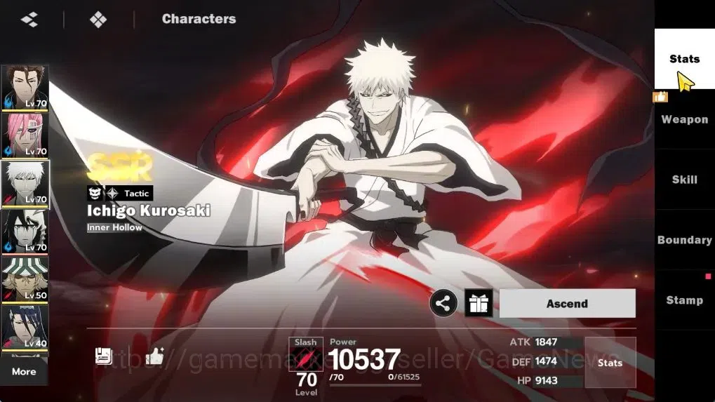 BLEACH: Soul Resonance Accounts NuverseSEA|LV 53|6 SSR [(Aizen,Szayelaporro,Urahar image 8