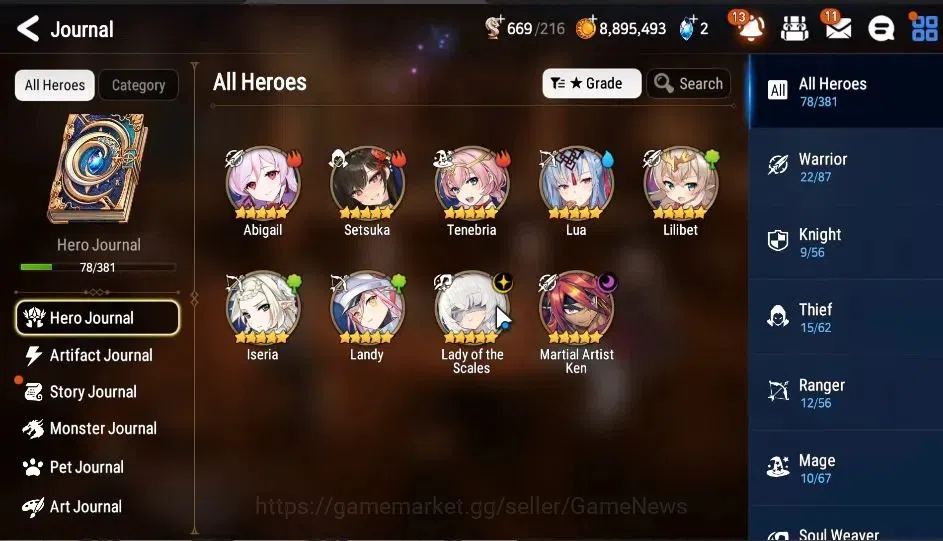 Epic Seven Accounts GLOBAL|UnVerif|New Era|2 ML(LOT Scales,MA Ken)+Set image 5