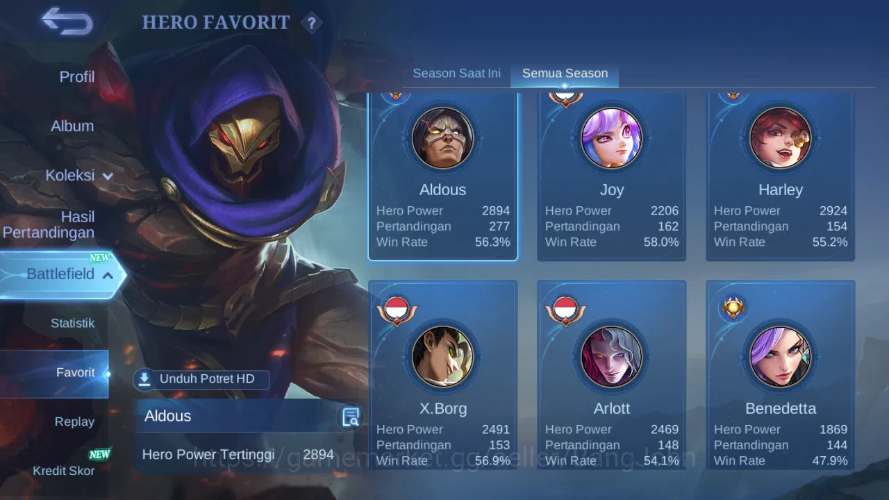 Mobile Legends: Bang Bang Accounts Hero 132 Skin 226 | Annual Lesley | Lightborn Aluc image 15
