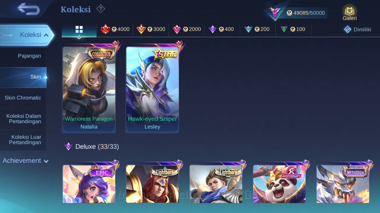 Mobile Legends: Bang Bang Accounts Hero 132 Skin 226 | Annual Lesley | Lightborn Aluc image 2