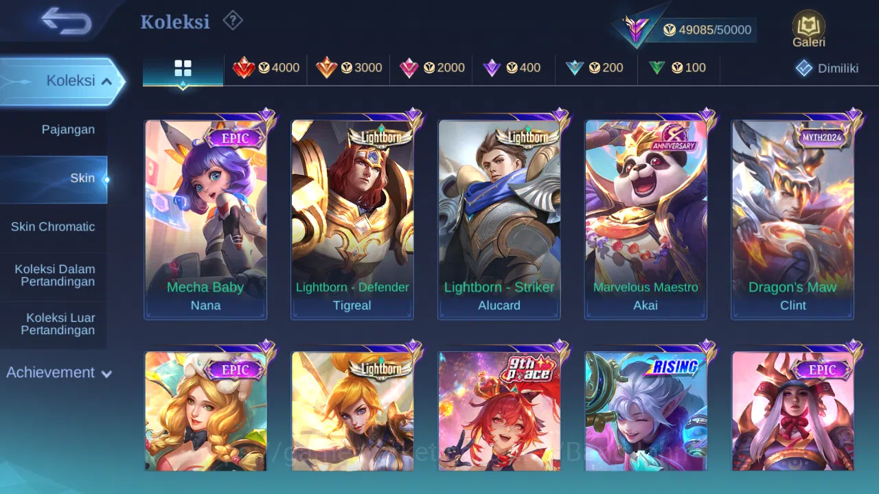 Mobile Legends: Bang Bang Accounts Hero 132 Skin 226 | Annual Lesley | Lightborn Aluc image 3