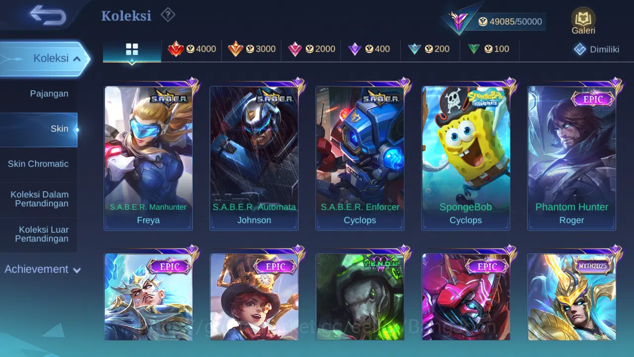 Mobile Legends: Bang Bang Accounts Hero 132 Skin 226 | Annual Lesley | Lightborn Aluc image 5