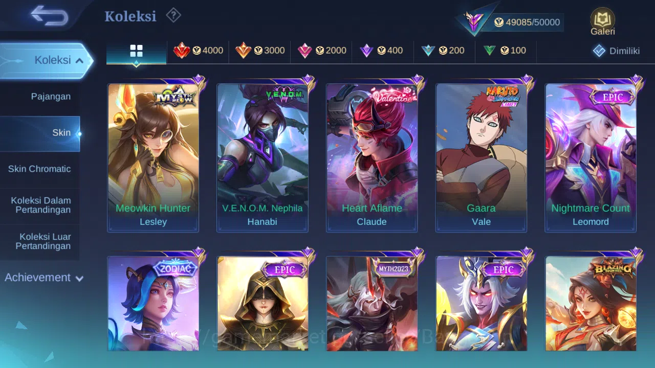 Mobile Legends: Bang Bang Accounts Hero 132 Skin 226 | Annual Lesley | Lightborn Aluc image 7