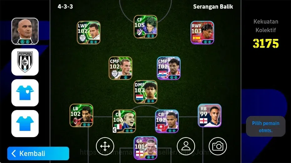 eFootball Accounts Others Mobile|PW3175|New OmarMarmoushShowT,NewBenjaCremaschiShowT,New Jordan Pickford Show T,Lionel 1