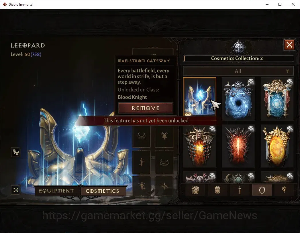 Diablo Immortal Accounts SA - Oza|CS ON|Lv60(758)|Blood Knight|42k CR|Reso  image 11