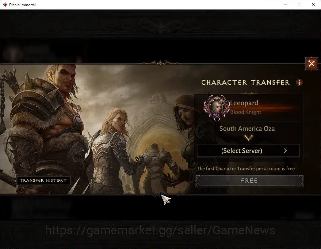 Diablo Immortal Accounts SA - Oza|CS ON|Lv60(758)|Blood Knight|42k CR|Reso  image 2
