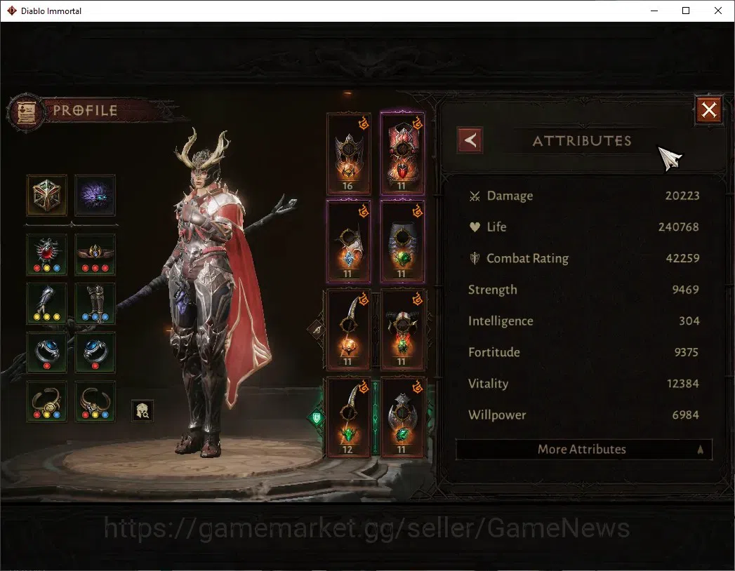 Diablo Immortal Accounts SA - Oza|CS ON|Lv60(758)|Blood Knight|42k CR|Reso  image 3