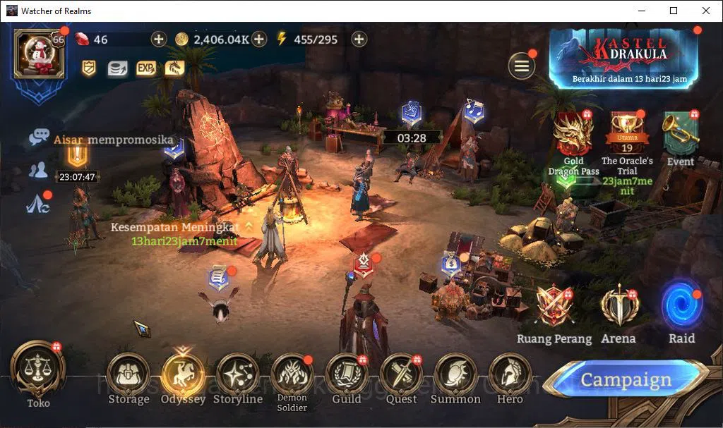 Watcher of Realms Accounts Global 60X|Lv66|2,4M Power|6 Lord[SolcadensA1,Rive image 1