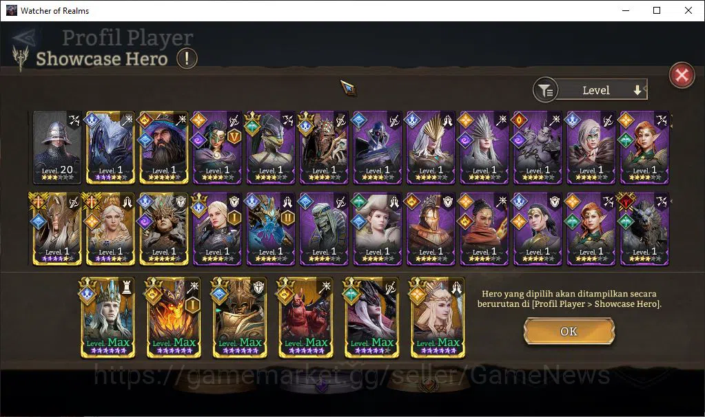 Watcher of Realms Accounts Global 60X|Lv66|2,4M Power|6 Lord[SolcadensA1,Rive image 13