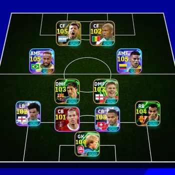 eFootball Accounts Meta Player eFootball Account For Sale || 105 Neymar Jr.  105 Rodríguez || Collective Strength: 3208
