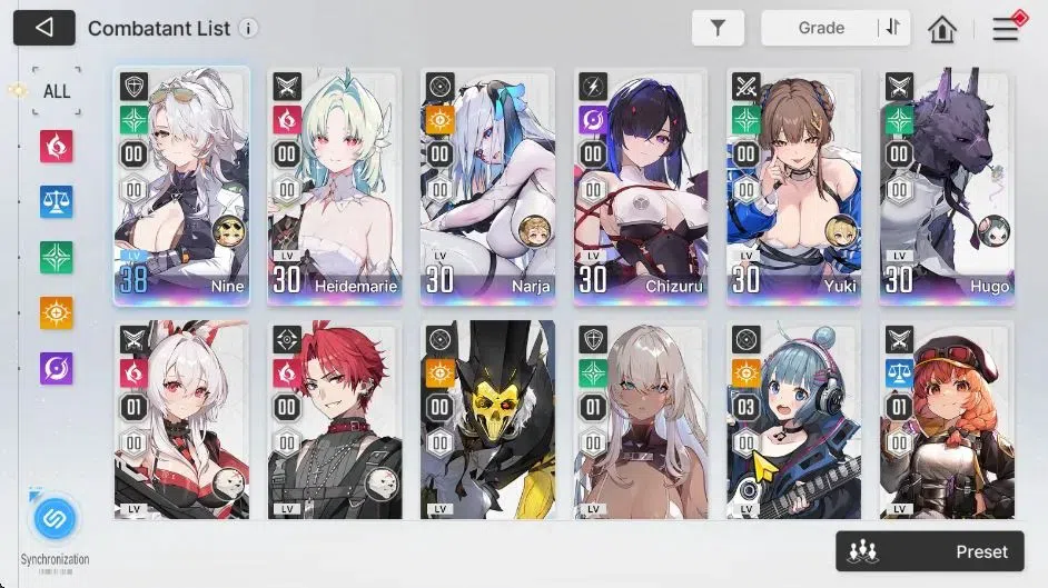 Chaos Zero Nightmare Accounts GLOBAL Lv 31| 6 SSR [Heidemarie,Nine,Narja,Yuki+Si image 3