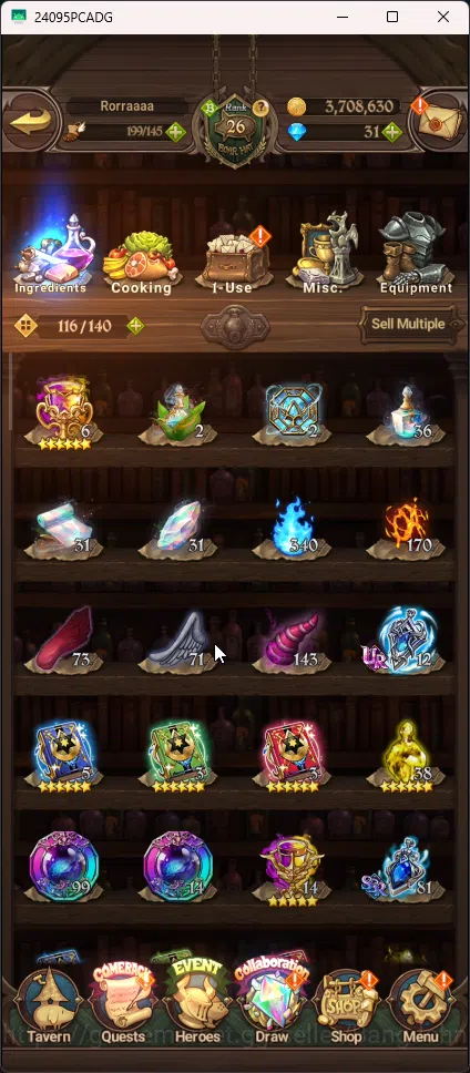 The Seven Deadly Sins: Grand Cross Accounts Others Asia | 1,276 CC | 1 LR Elizabeth | 2 UR Merlin&Escanor , DKM | Collab Sho 5