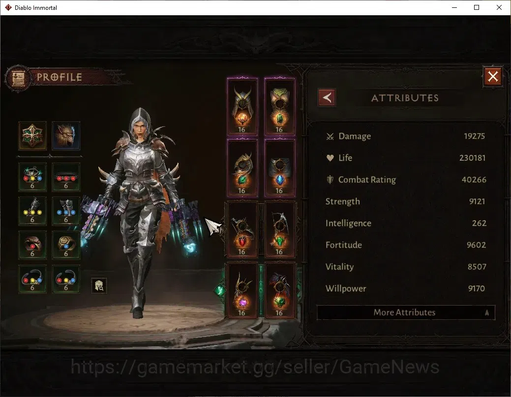 Diablo Immortal Accounts SA-Oza|CS ON|Lv60(654)|Demon Hunter|40,2K CR|Reso  image 3