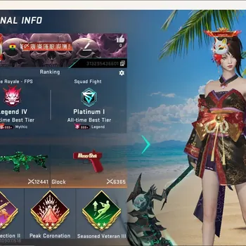 Blood Strike Accounts Collab Skin ASIA|3 Eternal Gun:AUG-Empyrean,MP7-Tidesong,D.Eagle|Evo:Fal-Evolved|8 Collab Gun|6