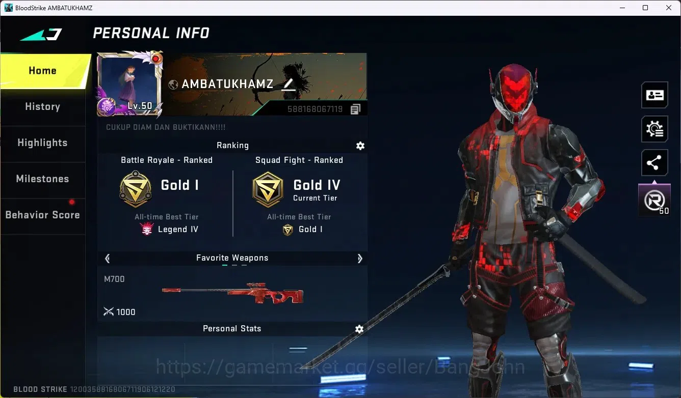 Blood Strike Accounts ASIA|1 EVO: FAL-Evolved Draco | 1 AOT: FAL-Primal image 1