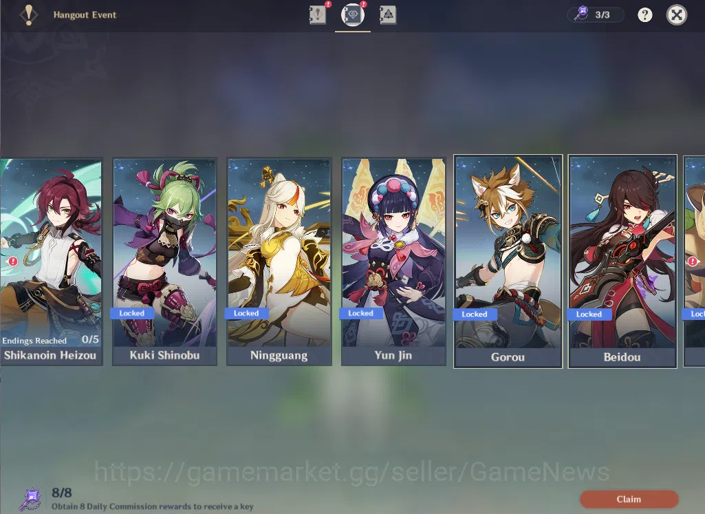 Genshin Impact Accounts ASIA|AR 56|8 Limited+4(*5WEP)|(Nefer,Furina)+Sign, image 2
