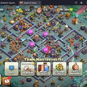 Clash of Clans Accounts High-End TH15-BH9|Lv.156|BK90.AQ90,MP66,GW65,RC40,DD10|BM17,BC16,HH9|7 legendary + 4 Gold Skins|357