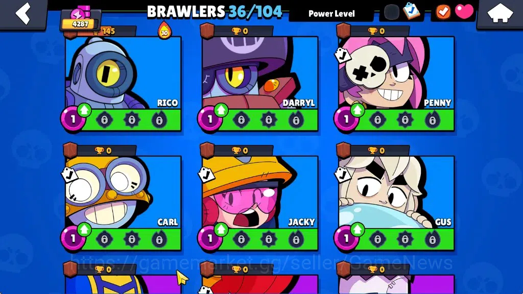 Brawl Stars Accounts 1560 Trophy|36Brawlers 6Max|Edgar&Bull Full Buffie image 11