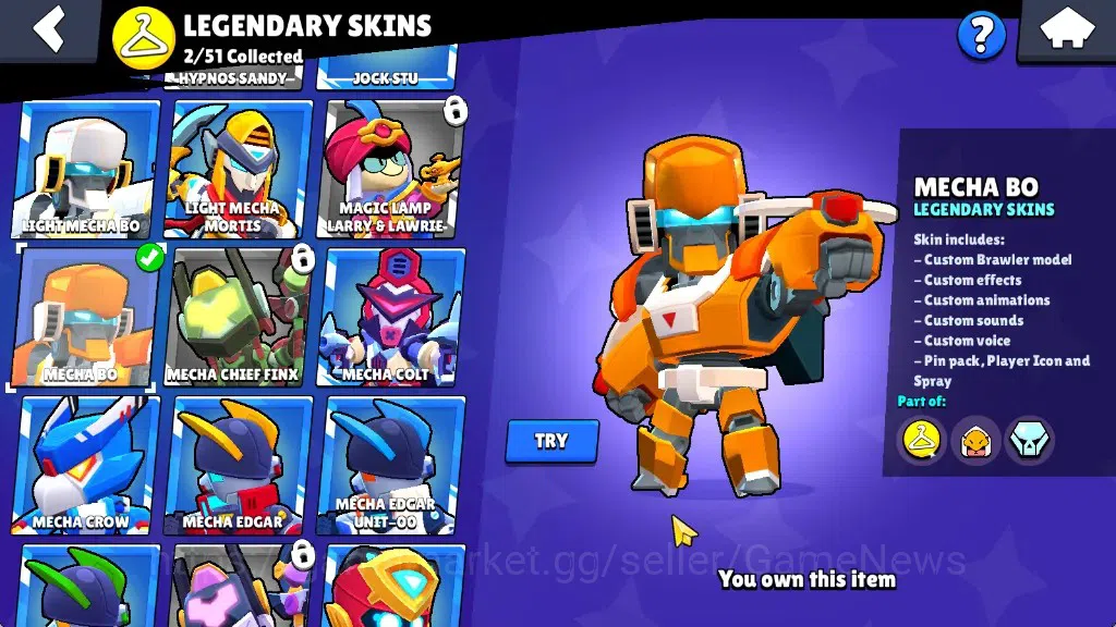 Brawl Stars Accounts 1560 Trophy|36Brawlers 6Max|Edgar&Bull Full Buffie image 14
