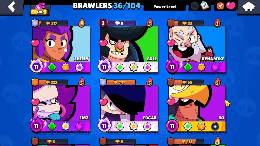Brawl Stars Accounts 1560 Trophy|36Brawlers 6Max|Edgar&Bull Full Buffie image 8