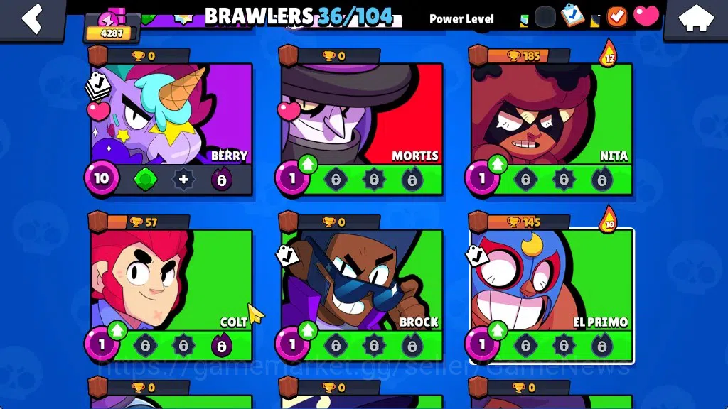 Brawl Stars Accounts 1560 Trophy|36Brawlers 6Max|Edgar&Bull Full Buffie image 9