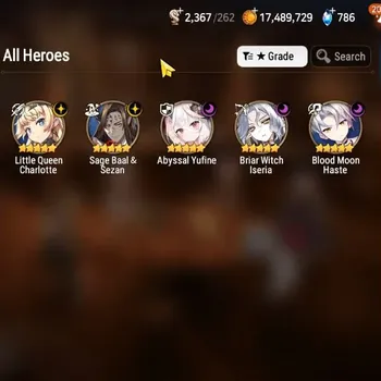 Epic Seven Accounts Starter GLOBAL UnVerif|NewEra| 5 ML (BW Iseria,Abys Yufine,Sage Baal,etc)+AUBE,Setsuka,TA Coli,etc|60K