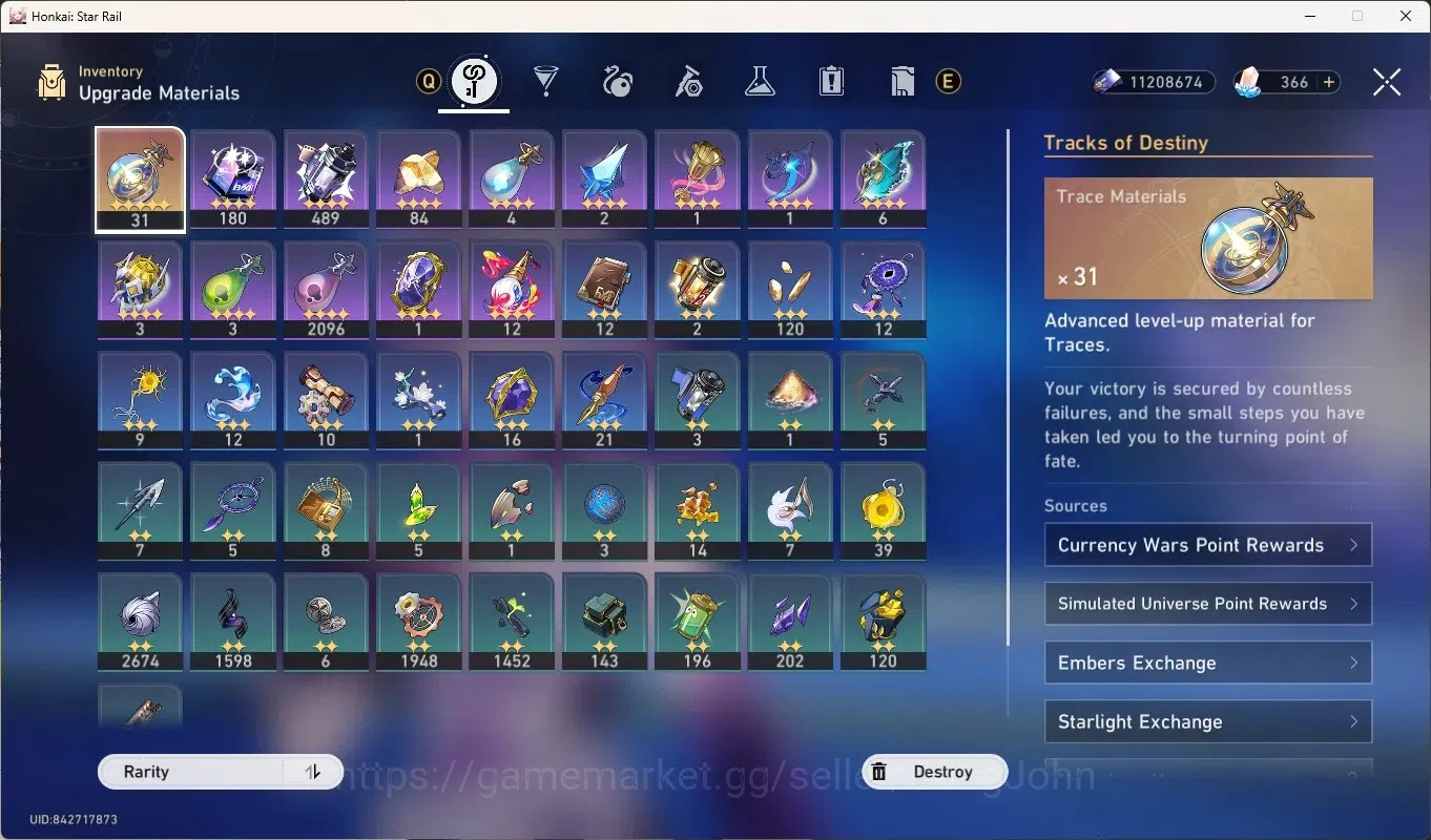 Honkai Star Rail Accounts Others ASIA|TL 65|8 Limited,Casto Tim [Castorice 10