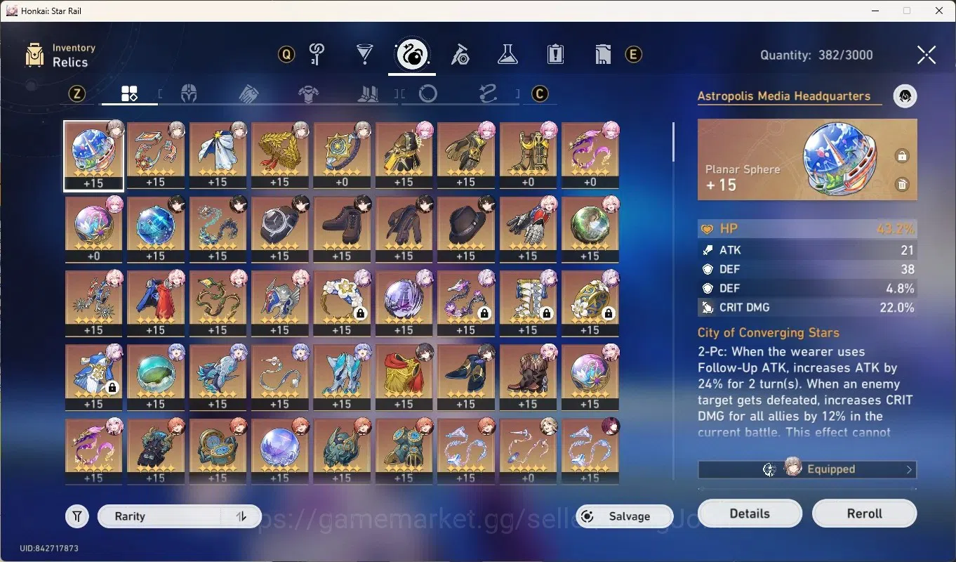 Honkai Star Rail Accounts Others ASIA|TL 65|8 Limited,Casto Tim [Castorice 11