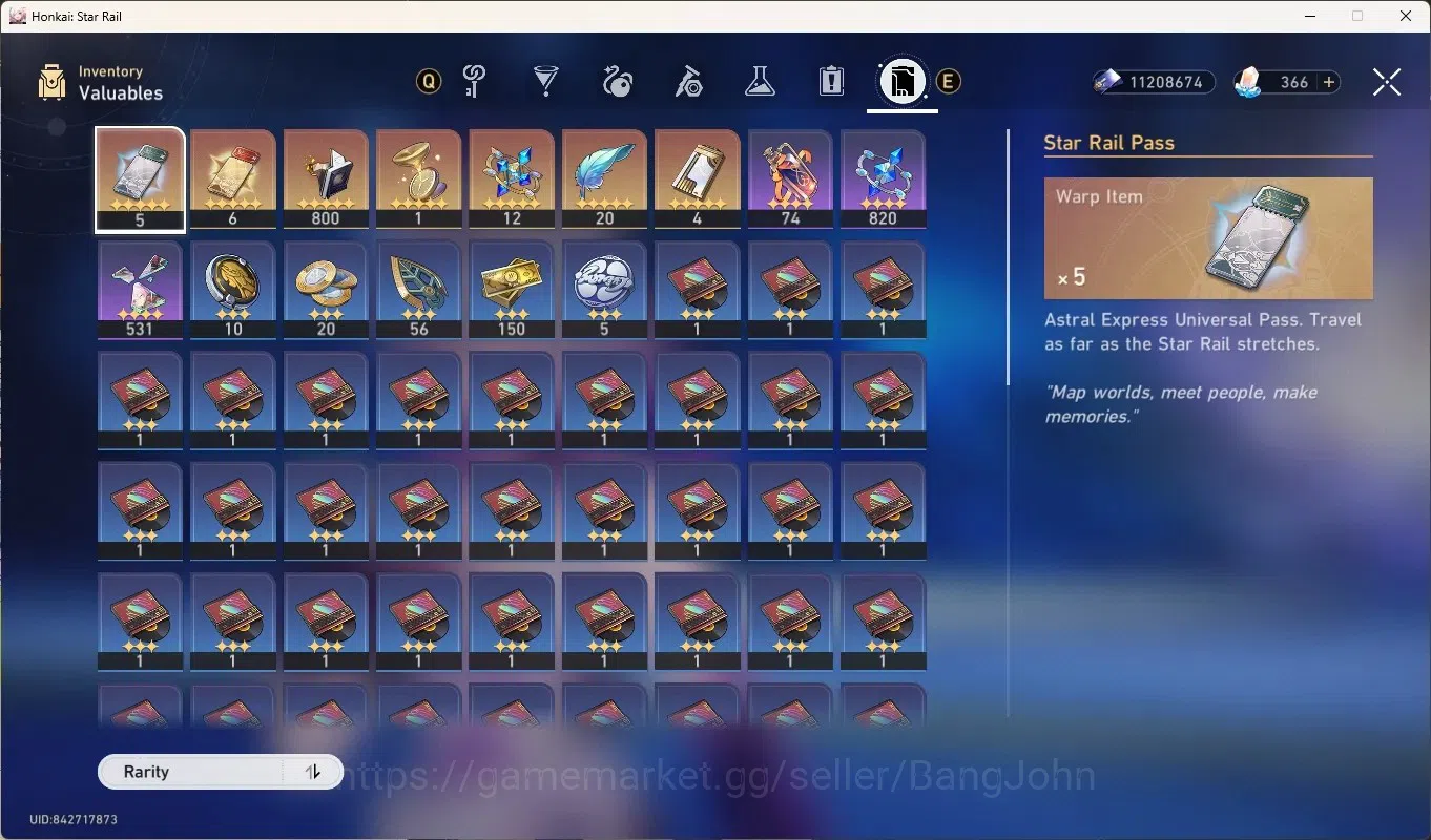 Honkai Star Rail Accounts Others ASIA|TL 65|8 Limited,Casto Tim [Castorice 15
