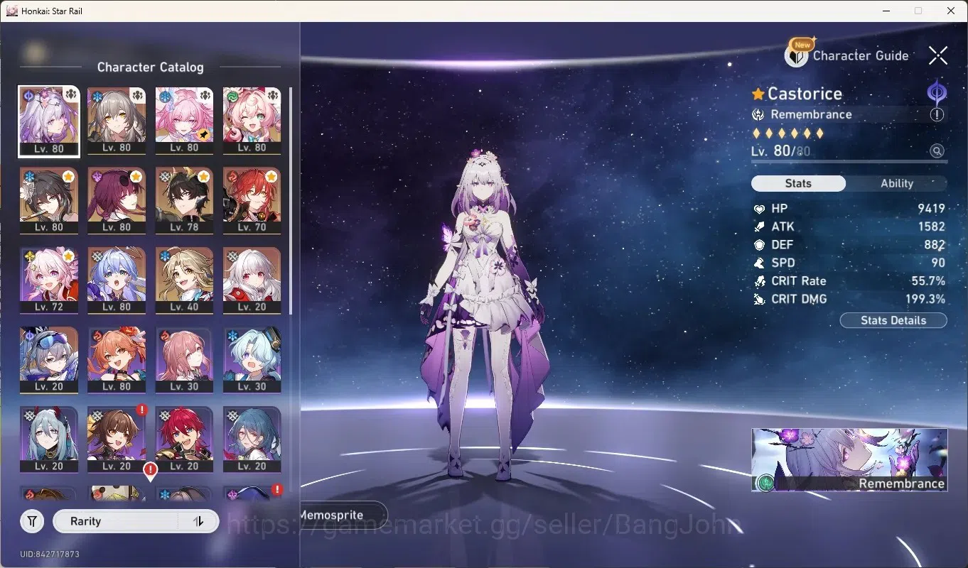 Honkai Star Rail Accounts Others ASIA|TL 65|8 Limited,Casto Tim [Castorice 2