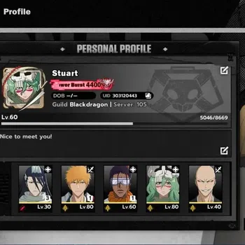 BLEACH: Soul Resonance Accounts Nuverse SEA|Lvl 60|8 SSR 3 Limited|4 Sign|Ichigo DZ