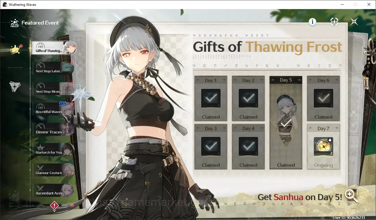 Wuthering Waves Accounts SEA|UL 5|Starter|1Limit Hiyuki|DB lv1 |MC Female|T image 2