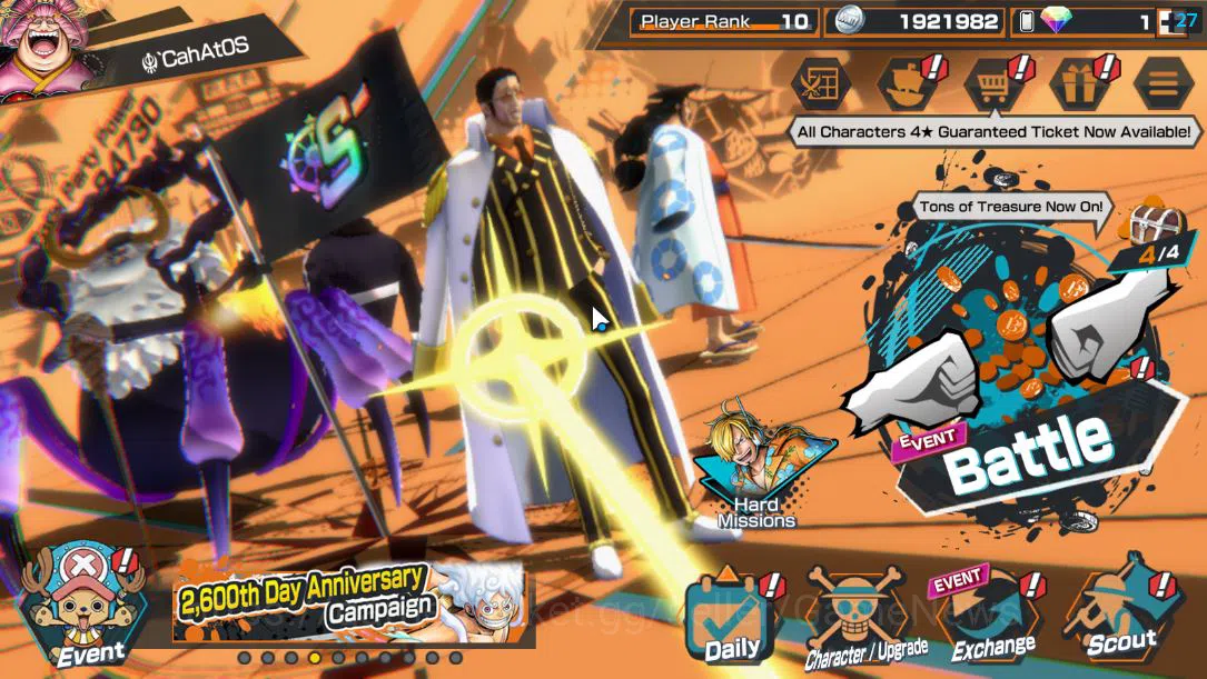 One Piece Bounty Rush Accounts Mid-Tier Global|5 EX 1MAX|5Elder Saturn,[Borsalino],GP Newgate,Gear5 Luffy,Olin the