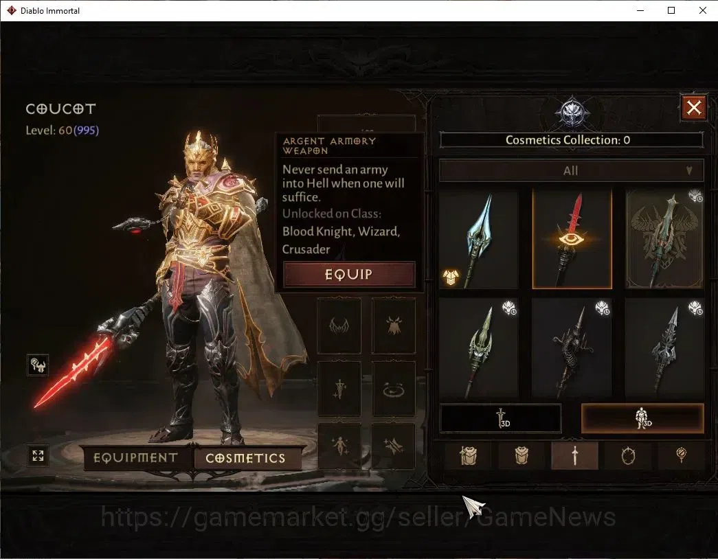 Diablo Immortal Accounts SEA-Verathiel|CS ON|Lv60(995)|Blood Knight|CR 46k| image 10