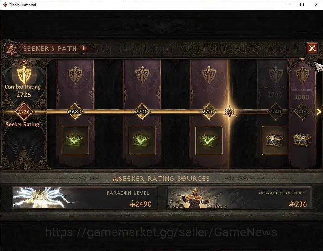 Diablo Immortal Accounts SEA-Verathiel|CS ON|Lv60(995)|Blood Knight|CR 46k| image 12