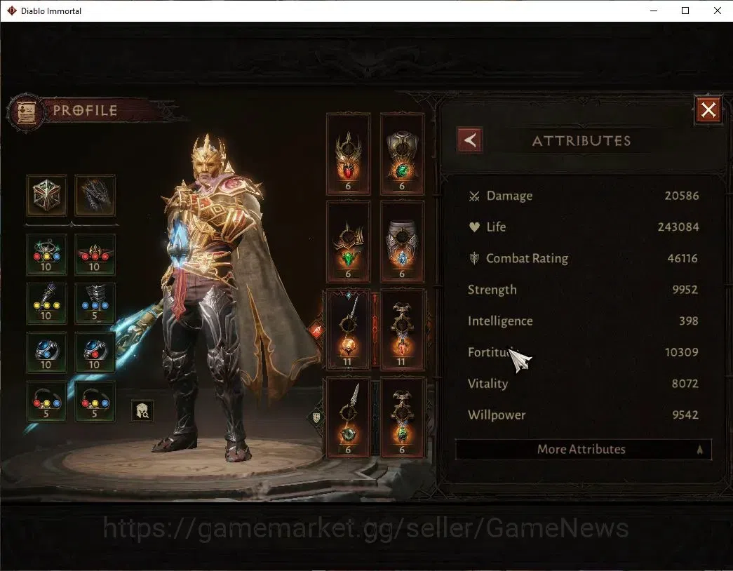 Diablo Immortal Accounts SEA-Verathiel|CS ON|Lv60(995)|Blood Knight|CR 46k| image 3