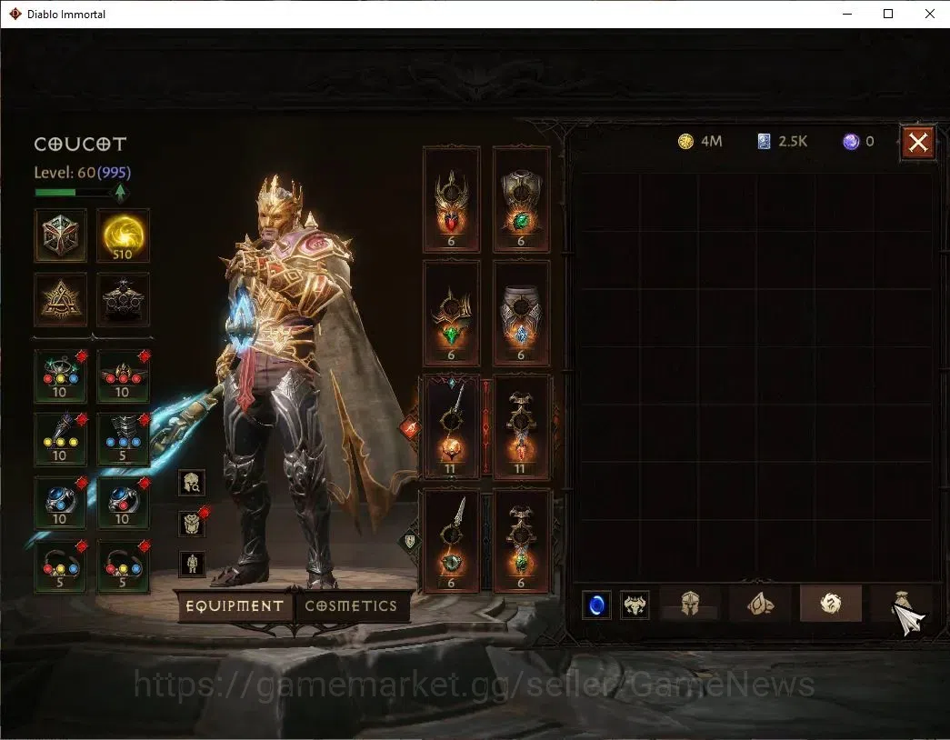 Diablo Immortal Accounts SEA-Verathiel|CS ON|Lv60(995)|Blood Knight|CR 46k| image 7