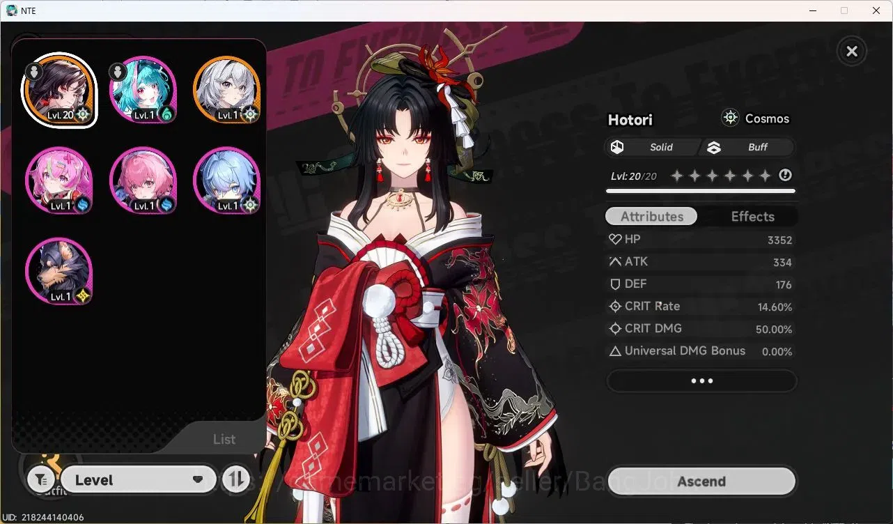 Neverness to Everness Accounts Southeast Asia | Starter Lv 3 | 1 S Hotori Lv20 +  image 3