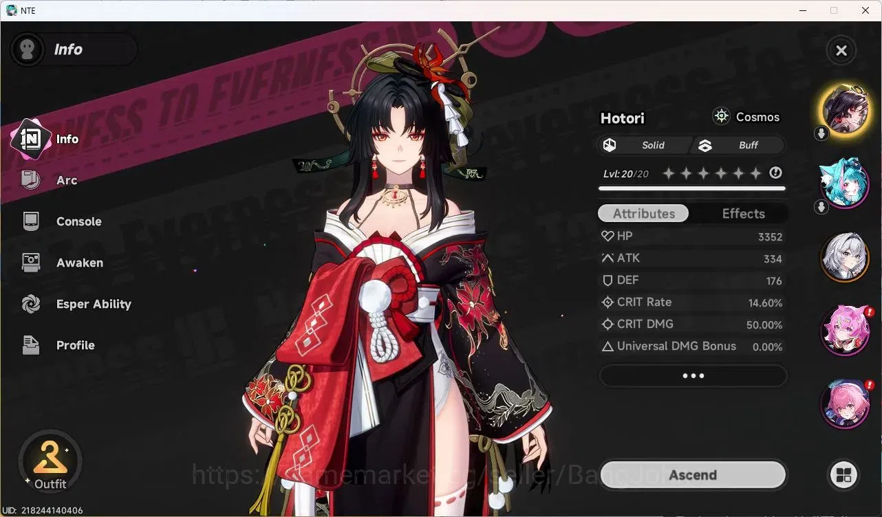Neverness to Everness Accounts Southeast Asia | Starter Lv 3 | 1 S Hotori Lv20 +  image 4
