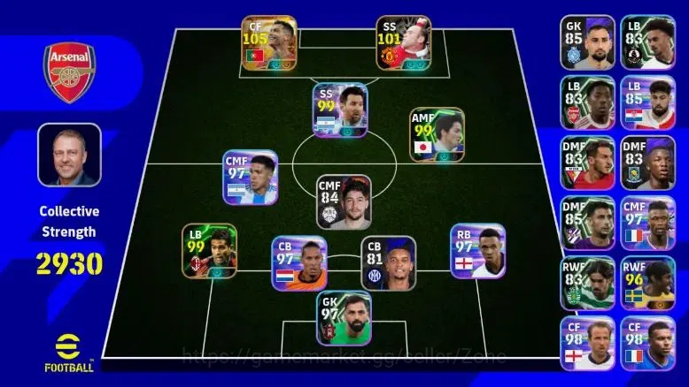 eFootball Accounts Legends & Iconic Players Mobile|PW 2930|Big Time Cristiano Ronaldo 23 Jun'26, Epic Rooney,Shinji 1