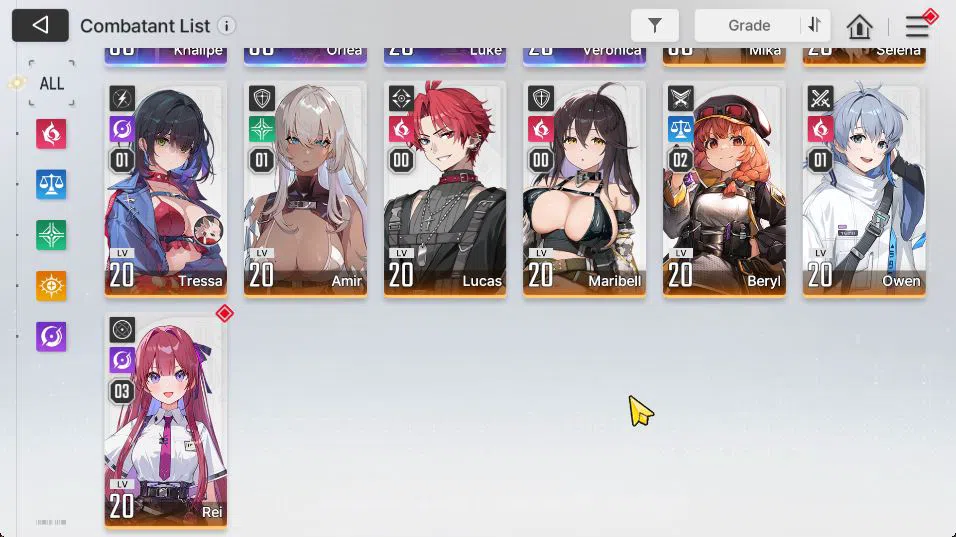 Chaos Zero Nightmare Accounts Global Lv 21|Starter|4 SSR [Khalipe,Veronica,Orlea,Luke]+9 SR [Selena,AmirM1,BerylM2,Etc]|7 SR 4