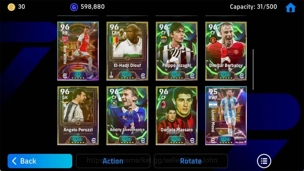 eFootball Accounts Android|PW 3177|Epic Cannavaro, Epic Raul, EpicDra image 3