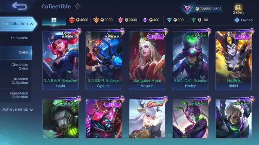 Mobile Legends: Bang Bang Accounts Global|Skin 295|Renowned|KOF Karina|KFP Thamuz|VEN image 9