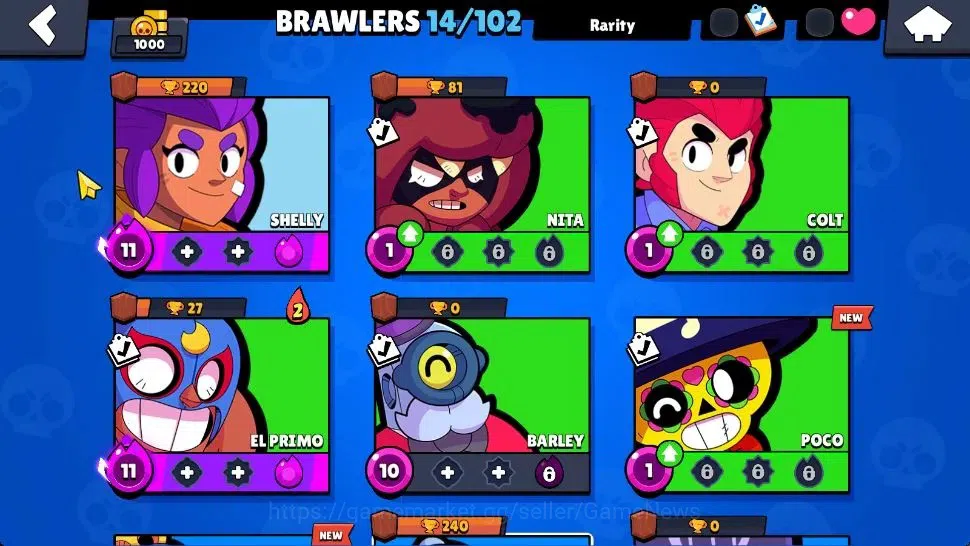 Brawl Stars Accounts 1000 Trophy|3400 Bling |14 Brawlers 2 Max Lv|3 Epi image 7