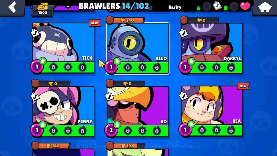 Brawl Stars Accounts 1000 Trophy|3400 Bling |14 Brawlers 2 Max Lv|3 Epi image 8