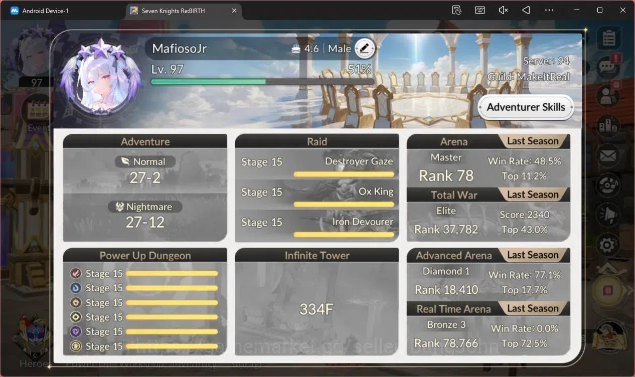 Seven Knights Re:Birth Accounts Global |Full EX7 (Gelidus TC1,Fai,Melia,Juri,Roise image 1