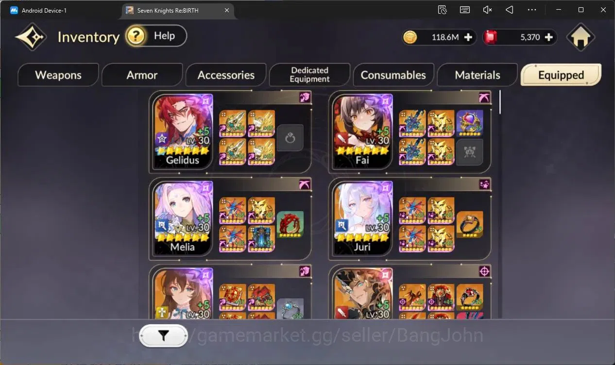 Seven Knights Re:Birth Accounts Global |Full EX7 (Gelidus TC1,Fai,Melia,Juri,Roise image 13