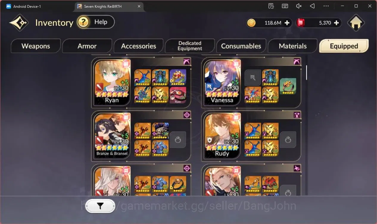Seven Knights Re:Birth Accounts Global |Full EX7 (Gelidus TC1,Fai,Melia,Juri,Roise image 14